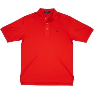 VTG Polo Golf Performance Preppy Rugby Shirt Men M Half Sleeve Ralph Lauren $110